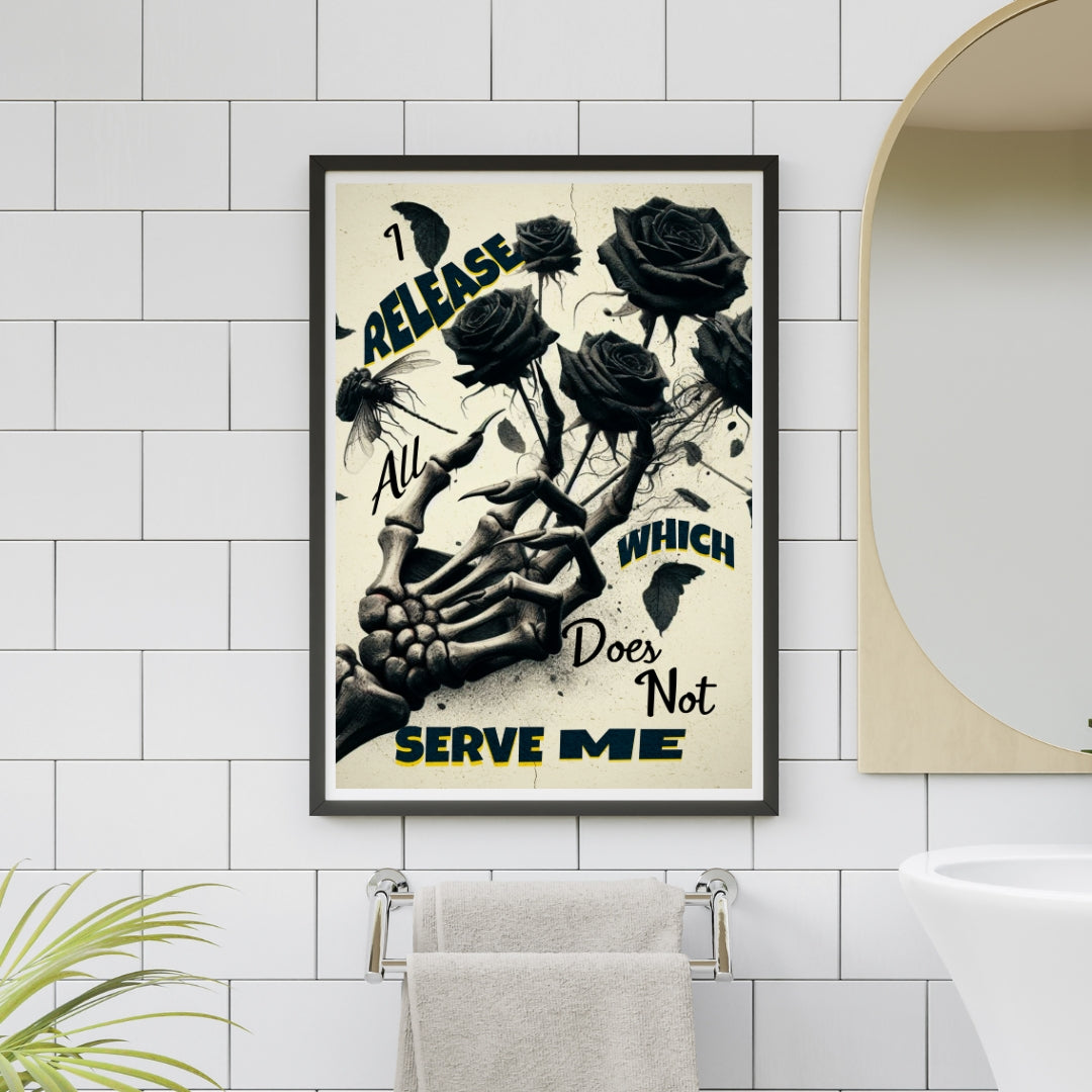 I Release All - Positive Affirmation Framed Matte Canvas Print