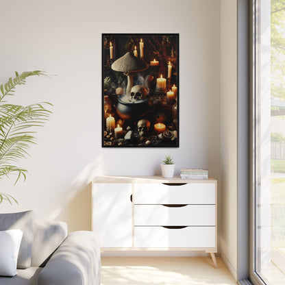 Witches Cauldron - Gothic Framed Matte Canvas Print