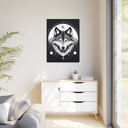 Lunar Sentinel - Framed Matte Canvas Print