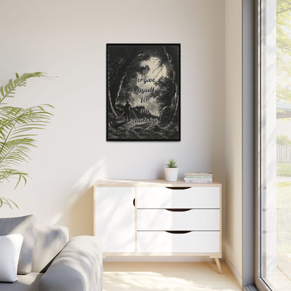 I Forgive Myself - Positive Affirmation Framed Matte Canvas Print