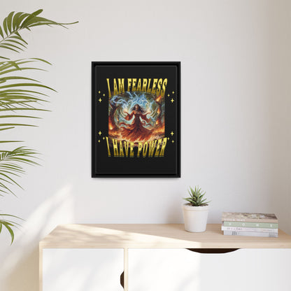 I Am Fearless - Gothic Framed Matte Canvas Print