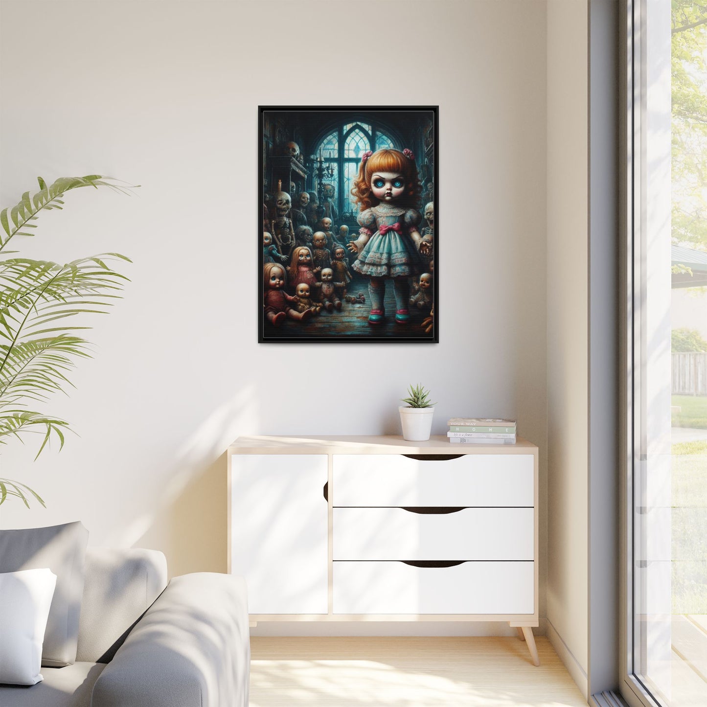The Dolls Dominion - Framed Matte Canvas Print