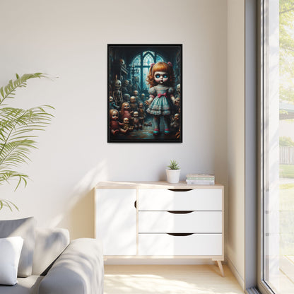 The Dolls Dominion - Framed Matte Canvas Print