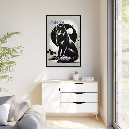 Inner Wolf - Gothic Framed Matte Canvas Print