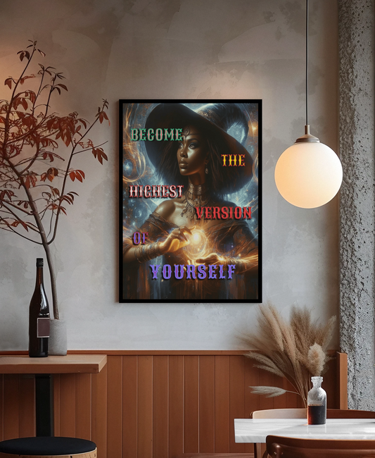 Higher Version - Gothic Framed Matte Canvas Print