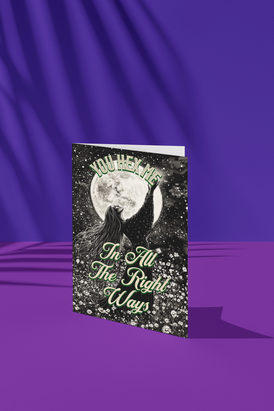 You Hex Me - Alternative Greeting Card for Romantic Goths