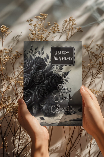 Dark Beauty - Alternative Birthday Wishes Card