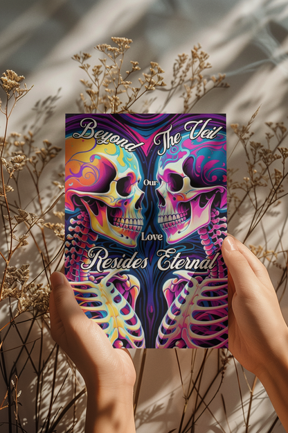 Beyond the Veil - Alternative Greeting Card for Romantic Goths