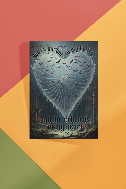 My Cobweb Heart - Alternative Greeting Card for Romantic Goths