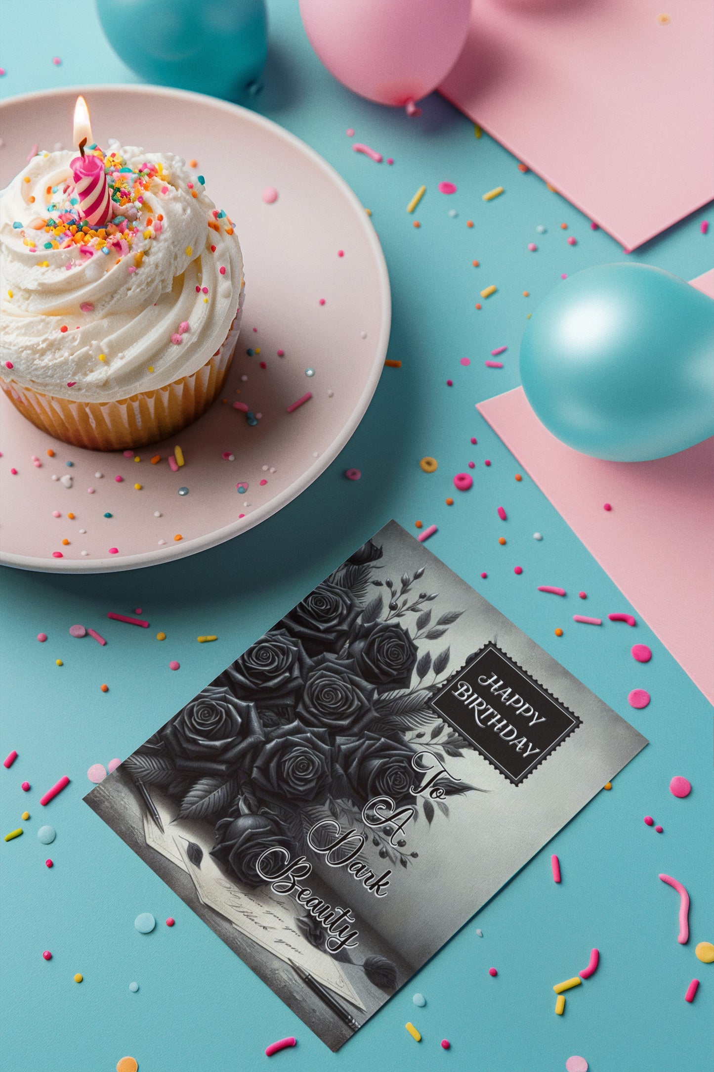 Dark Beauty - Alternative Birthday Wishes Card