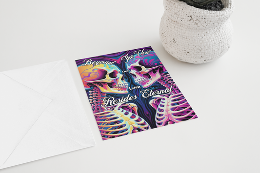 Beyond the Veil - Alternative Greeting Card for Romantic Goths