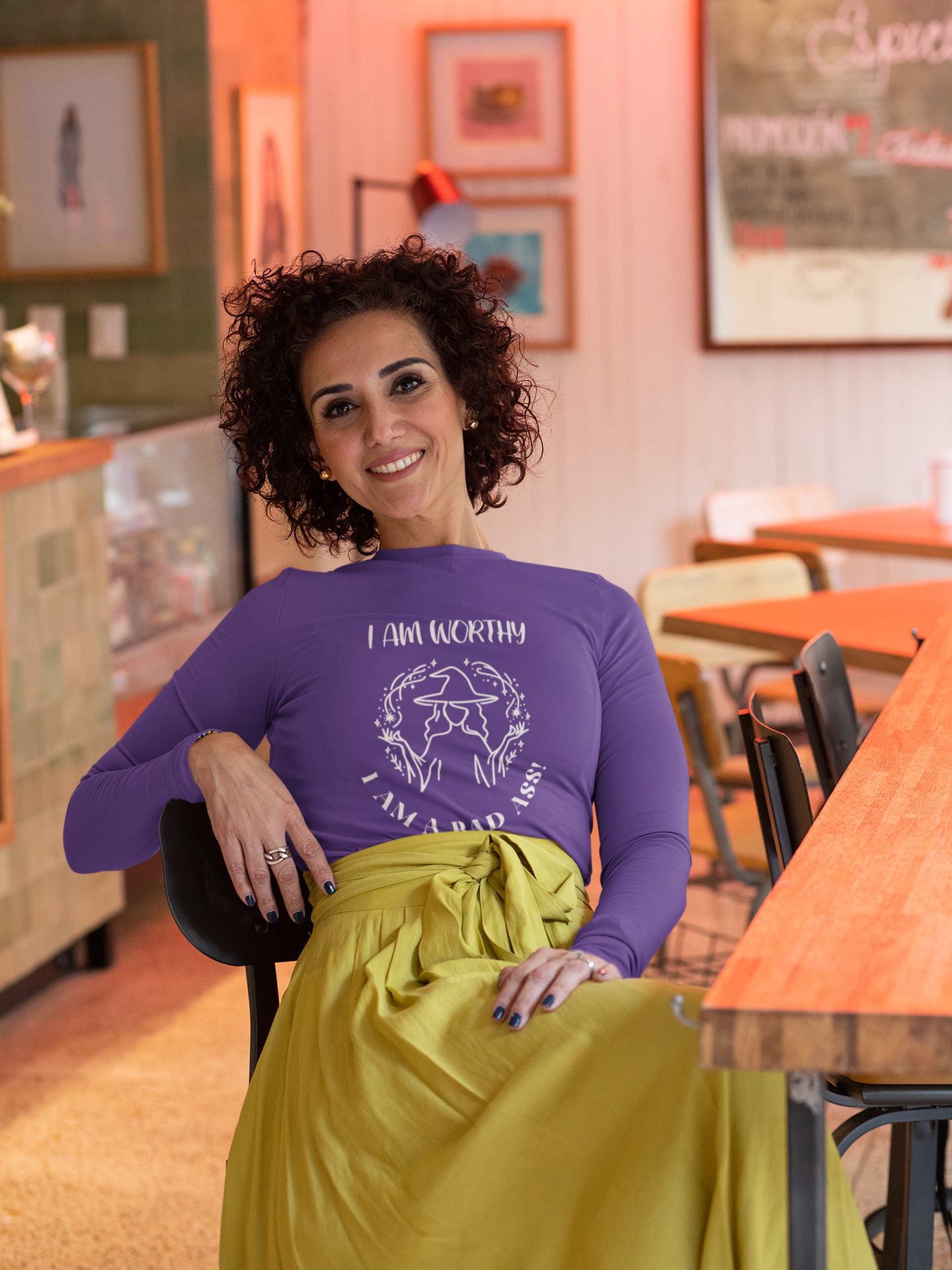I Am Worthy - Unisex Lightweight Long Sleeve Tee - Positive Affirmation