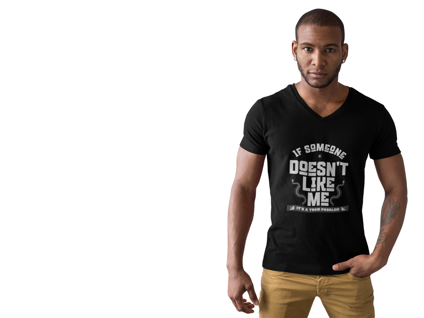 A Them Problem - Unisex Jersey Short Sleeve V-Neck Tee