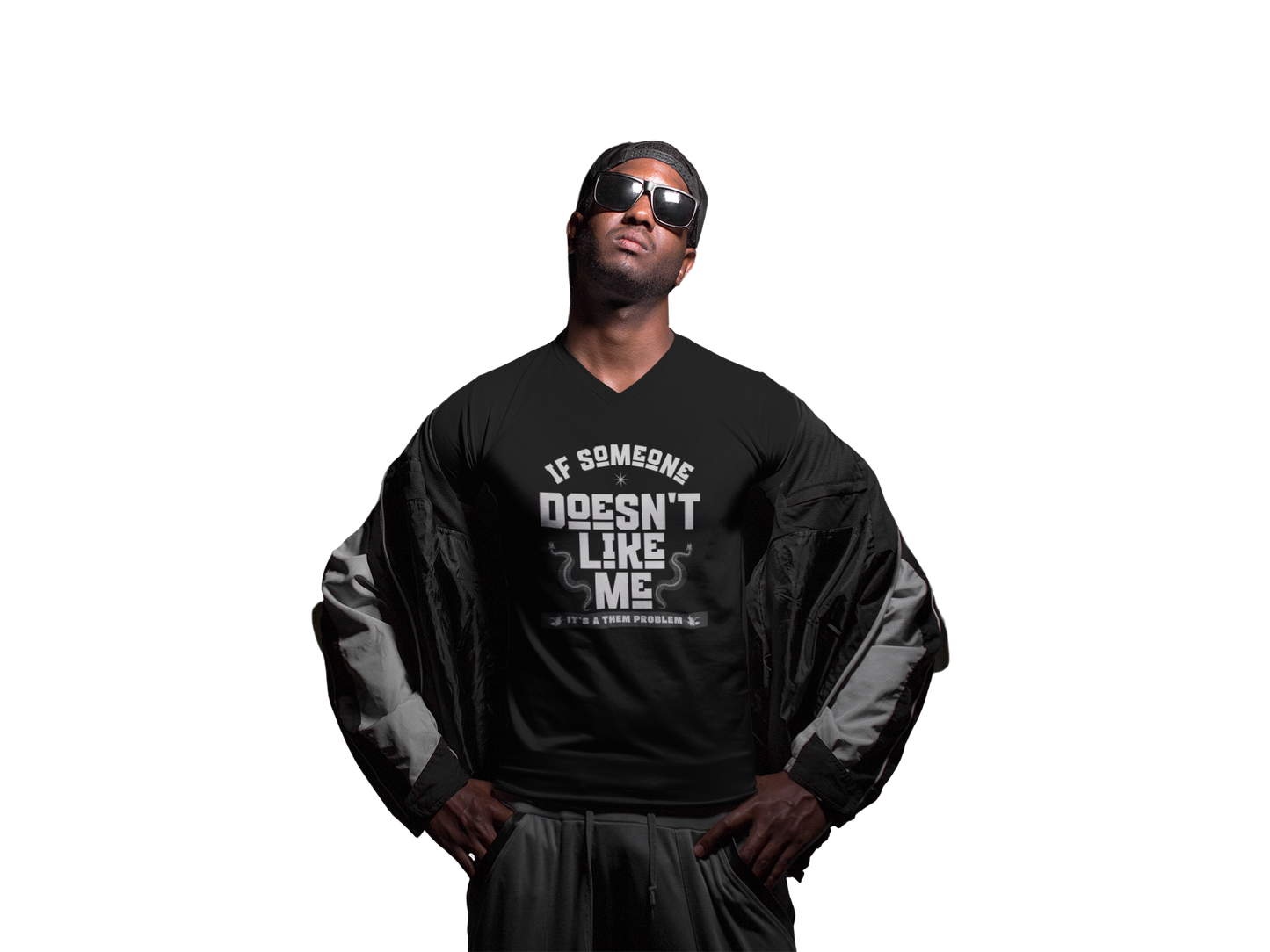 A Them Problem - Unisex Jersey Short Sleeve V-Neck Tee