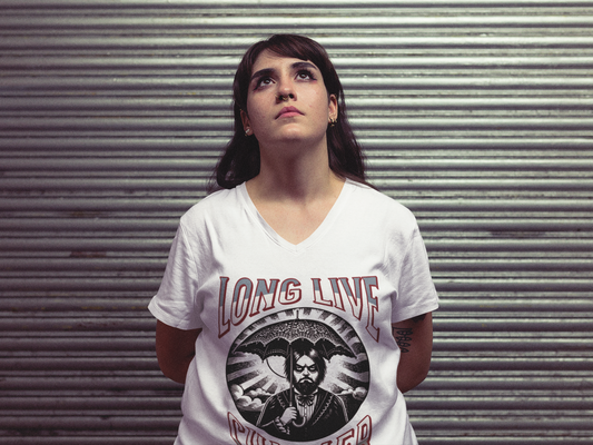 Unisex Jersey Short Sleeve V-Neck Tee - Long Live Summer