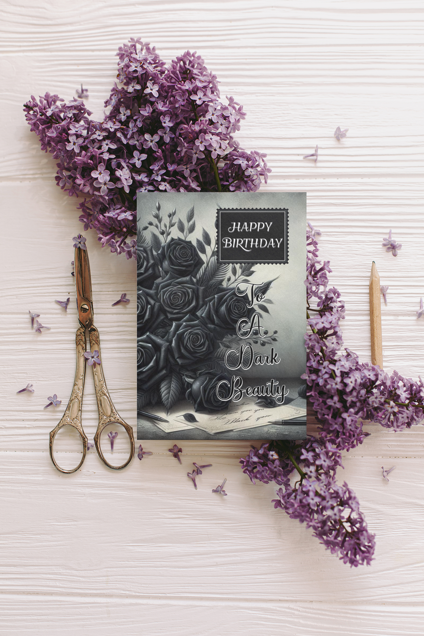 Dark Beauty - Alternative Birthday Wishes Card